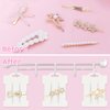 Mototo 200 PCS Hair Clip Bow Display Cards Hair Barrettes Jewelry Display Holder Rectangle Paper Cardboard for Hair Accessories Display and Organizing, 4 x 3 Inches (White)