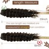 Hetto Curly Hair Extensions Clip in Human Hair #2 Darkest Brown Curly Clip in Extensions Human Hair Water Wavy Clip in Hair Extensions Human Hair 18 Inch 7Pcs 105g