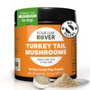 Four Leaf Rover Turkey Tail Mushroom for Dogs - Whole, Organic Mushrooms - Tested High in Critical Beta-Glucans - No Grains or Fillers - 60 Day Large Dog Supply