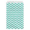888 Display - 200 pcs of 6" x 9" Teal Green Chevron Paper Gift Bags Shopping Sales Flat Bags