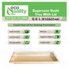 EcoQuality Small Compostable Sushi Trays with Lids - Natural Sugarcane Bagasse Take Out Sushi Container - Biodegradable, Disposable Sushi Plate with Lid, Eco, To go, Serving Tray (25)