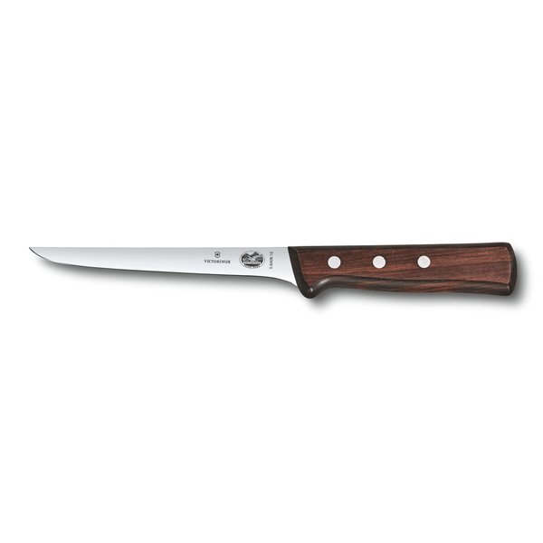 Victorinox 6 Inch Straight Rosewood Boning Knife with Stiff Blade