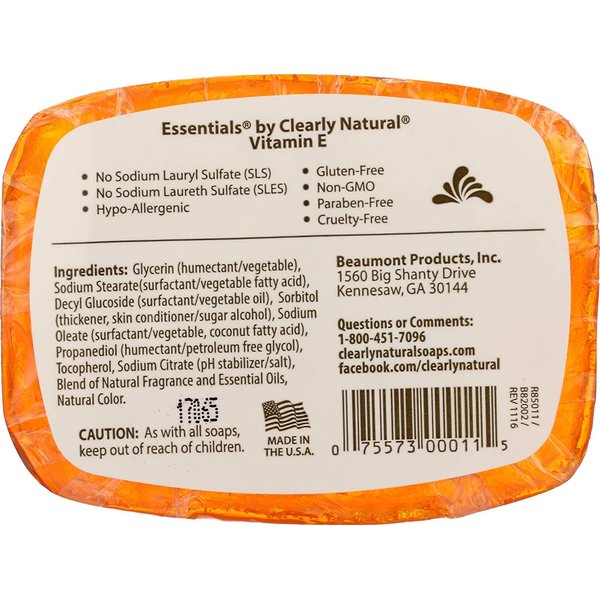 Clearly Natural Glycerine Bar Soap Vitamin E - 4 oz