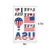 4th of July Temporary Tattoo 80 Unique Images Independence Day Tattoo Stickers, American Flag Eagles Hat Balloons Tattoos Body Face Art Sticker