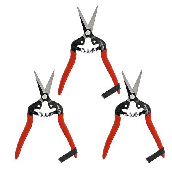 Zenport H300 Harvest Shear, Long Straight Carbon Steel Blade , Orange