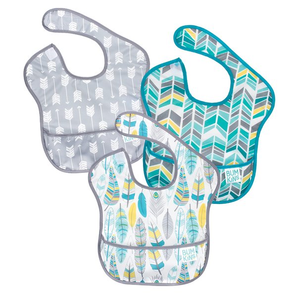 Bumkins Bibs, Baby Bibs for Girl or Boy, SuperBib Baby and Toddler Bib for 6-24 Months, Baby Bib for Eating, Feeding Bib, Waterproof Lightweight Fabric – Feathers and Quill