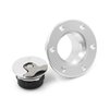 Billet Aluminum 35.5mm Fuel Cell Gas Cap Fuel Surge Tank Cap with 6 Hole Non-vented (Silver)