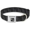 Buckle-Down Seatbelt Buckle Dog Collar - Zebra Head Black/Gray - 1.5" Wide - Fits 16-23" Neck - Medium