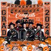 Orange Black Graduation Party Decorations 2024,Class of 2024 Graduation Party Supplies Include Congrats Grad Banner, Grad Backdrop, Porch Sign,Balloons,Foil Number 2024 for Graduation Party Supplies