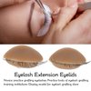 Mannequin Head Eyelids, 3 Pairs Replacement Realistic Eyelashes Extension Training Tools Removable Eyelid Detachable Advance Eyelash Silicone Extensions Kit Doll Head Practice Makeup Lashes Soft Touch
