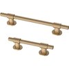 Franklin Brass Adjusta-Pull Bar (5-Pack) Adjustable Cabinet Handles 1-3/8" to 4" Adjustable Hole Distance Champagne Bronze Cabinet Pulls Cabinet Hardware Dresser Handles Gold Drawer Pulls P44364-CZ-B