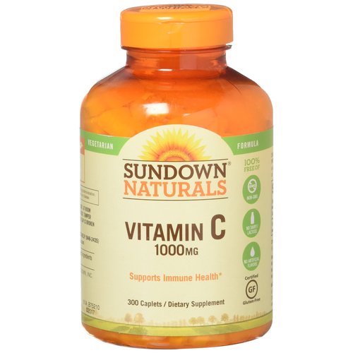 Sundown Naturals Vitamin Supplement High Potency Vitamin C 1000 mg - 300 Caplets
