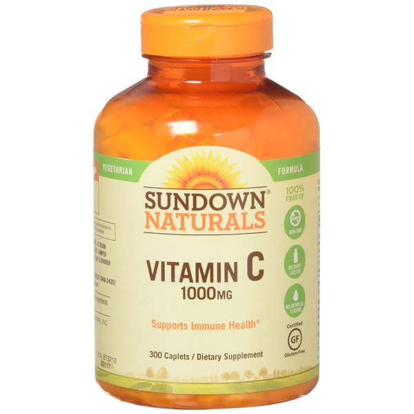 Sundown Naturals Vitamin Supplement High Potency Vitamin C 1000 mg - 300 Caplets