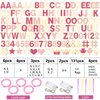 TaoBary 143 Pcs DIY Letter Banner Customizable Happy Birthday Banner Supplies Make Your Own Banner Include Letters, Numbers Symbol Rope Needles for Baby Shower Halloween Party Decorations (Pink)