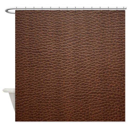 CafePress Western, Leather Decorative Fabric Shower Curtain