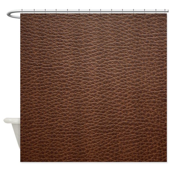 CafePress Western, Leather Decorative Fabric Shower Curtain