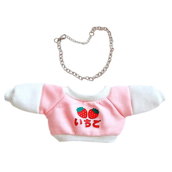 niannyyhouse 20cm Plush Doll Clothes Loose Long Sleeve Sweatshirt Accessories Kpop Doll Dressup (Pink)