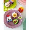 Elegrafy Happy Food Cute Food Series Mini Bricks Micro Building Kit Toys Desktop Ornaments Compatible Nano Kids (Sweet Ice Cream)