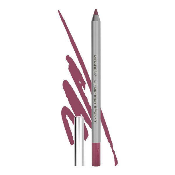 Mirabella Line & Define Lip Definer Lip Pencil, Smoothing & Moisturizing Retractable Lip Liner with Long-Lasting & Ultra-Creamy Formula, Antioxidants Vitamin C & E, & Built-In Sharpener, Spunky