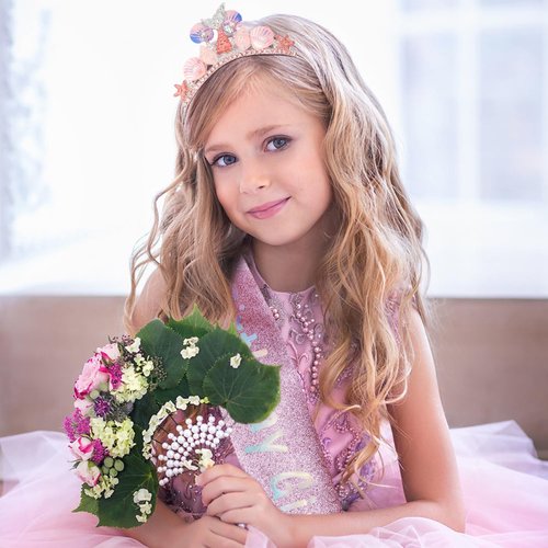 SuPoo Mermaid Birthday Decorations Pink Mermaid Crown and Birthday Sash Mermaid Tail Birthday Headband Princess Tiara Seashell Birthday Girl Crown Little Mermaid Party Decorations Outfit