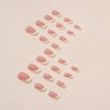 YoYoee Short Square False Nails French Press on Nails Yellow Fake Nails Acrylic Cute Nails Tips for Women and Girls 24PCS