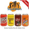 SILLY SQUEAKERS –Soda Can - Dog Toy - 100% Vinyl. Made Durable & Strong. Novelty Play Toy &Floats (Beer & Soda Combo Pack Option #2)
