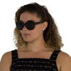 VITENZI Bifocal Sunglasses with Readers for Women, Oversized Butterfly Cat Eye Reader, Barletta in Black 2.50