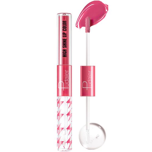 MIELIKKI Liquid Lipstick with Clear Lip Gloss, Dual Ended Lip Gloss, Moisturizing Lip Oil, High Pigmented Shine, Long Lasting, Lightweight, Non-Sticky, 07