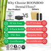 BOONBOO Dental Floss Refill, Bamboo Charcoal Woven Thread, 6 Pieces, Mint