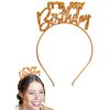 Birthday Headband for Adults - Gold Sparkle Its My Birthday Headband - Birthday Gifts for Women, 40th Birthday Tiara, Birthday Party Supplies, Adult Birthday Decorations (MyBday) GLDGttr