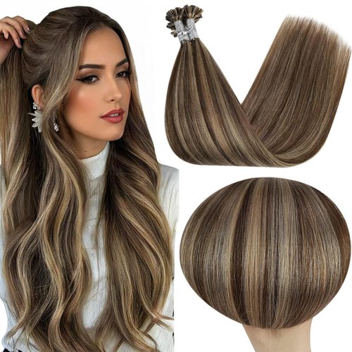 Full Shine 18 Inch U Tip Remy Hair Extensions Highlight Color 3 Mixed 27 Honey Blonde Fusion Human Hair Extensions 50 Gram U Tip Keratin Hair Extensions 1g Per Strand 50g