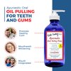 Dale Audrey Ayurvedic Oil Pulling for Teeth and Gums | Organic Cinnamon Flavored Oral Rinse Mouthwash | Natural Essential Oils | Cobalt Glass Bottle Pump for Teeth Whitening and Fresh Breath | (8Oz)