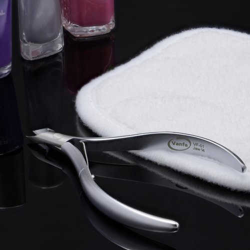 Vanfa Cuticle Nipper Nail Trimmer Hangnails Cutter Tool for Fingernails Toenails - VF01 Round Head Jaw #14