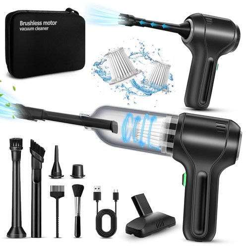 Car Vacuum Cleaner - 18000Pa Powerful Sutions Wireless Handheld Vacuum Cleaner,120W Lightweight Cordless Mini Vacuum with Brushless Motor,3 in 1 Car Vacuum for Men, Women,Car,Computer,Home,Sofa