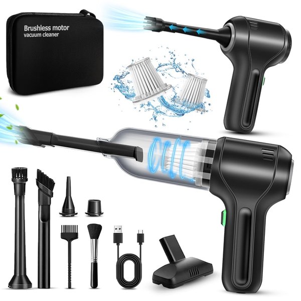 Car Vacuum Cleaner - 18000Pa Powerful Sutions Wireless Handheld Vacuum Cleaner,120W Lightweight Cordless Mini Vacuum with Brushless Motor,3 in 1 Car Vacuum for Men, Women,Car,Computer,Home,Sofa