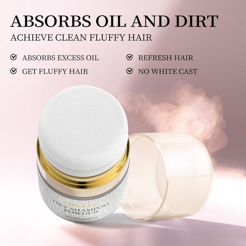 Mixgee Dry Shampoo Powder, Absorbing Excess Oil, Mattifying Root for Refreshing Fluffy Hair, Travel Size Dry Hair Shampoo for Women and Men, Vegan, No White Cast, Non-aerosol, 0.29 Oz