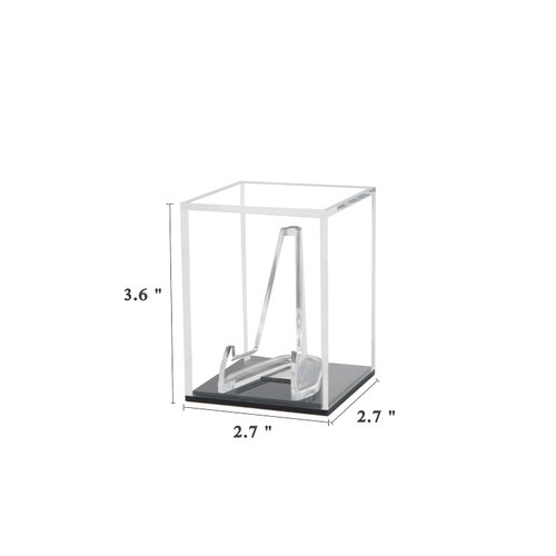 Championship Ring Display Case Baseball Rings Clear Challenge Military Coin Display Case Box Stand Holder UV Protection