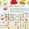 Leesgel 110 pcs Temporary Tattoos for Kids, Fruity Mexican Fiesta Cactus Watermelon Party Supplies Favors Decorations Accessories, Waterproof Fake Kids Tattoos Stickers for Girls Boys Kids