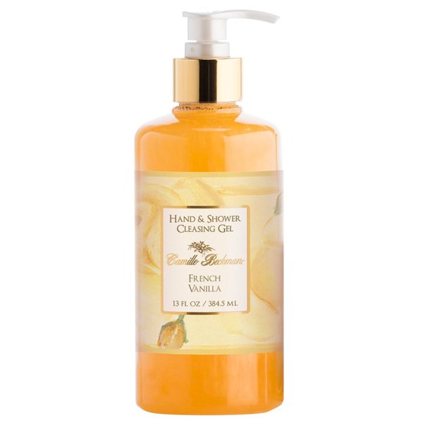Camille Beckman Hand and Shower Cleansing Gel, French Vanilla, 13 Ounce