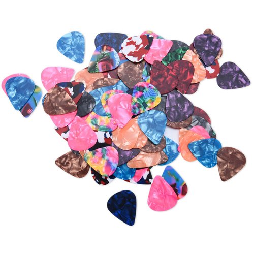 I-MART Stylish Colorful Celluloid Guitar Picks Plectrums for Guitar Bass Ukulele 0.46mm (Pack of 12 - Assorted Colors)