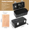 PLAYWITH Travel Cigar Humidor Box Case With Cigar Accessories Cigar Lighter &Spanish Cedar &Humidifier Cigar Cutter & Electronic Hygrometer Separate Accessory Storage Space Can Hold 13-15 Cigars