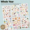 Happy Holiday Seasonal Planner Stickers - 500+ Cute Stickers for Daily Planners – Monthly Events, Halloween, Calendars, Journal, Female Empowerment, Teachers, 6 Water Bottle Stickers Pack