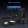 KEKUCULL Rechargeable Battery for Xbox 360 Controller, Charger Dual Charging Station Dock with 2 Pack Rechargeable Battery Compatible with Xbox 360 Wireless Controller
