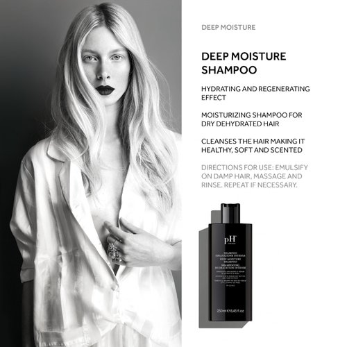 pH Labs Deep Moisture Shampoo and Conditioner Set - Hydrating and Moisturizing Shampoo and Conditioner - Dry Hair - Enriched with Kokum Nut Butter and Rose Extract (8.45 oz each)