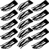 32 Pieces Snap Hair Clips for Women, 3 Prong Clips for Hair, Double Grip Hair Clips Metal Snap Clips, Hair Comb Clips Snap Hair Barrettes for Women Girls Hair Accessories (Black)