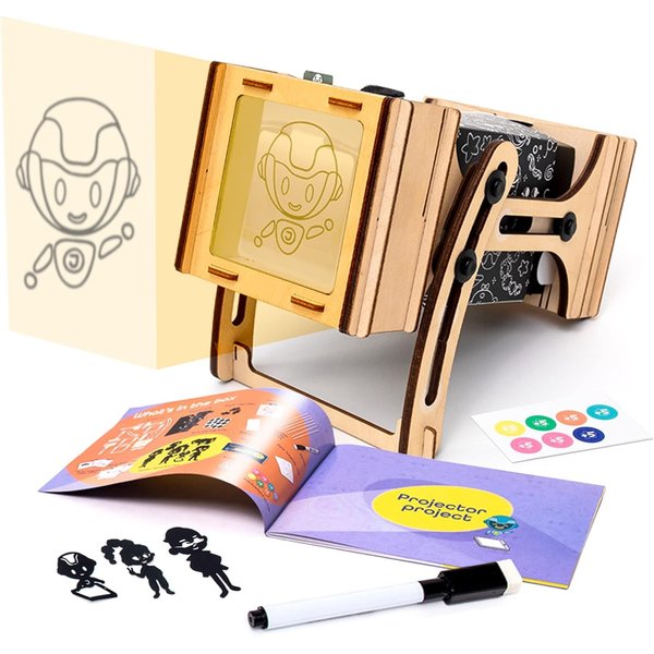 EcoEdge 3D Puzzle Story Projector -STEM kit DIY Projector, Unique Educational 3D Puzzle - Ideal Gift with Slides and Characters, Interactive Learning for Boys and Girls