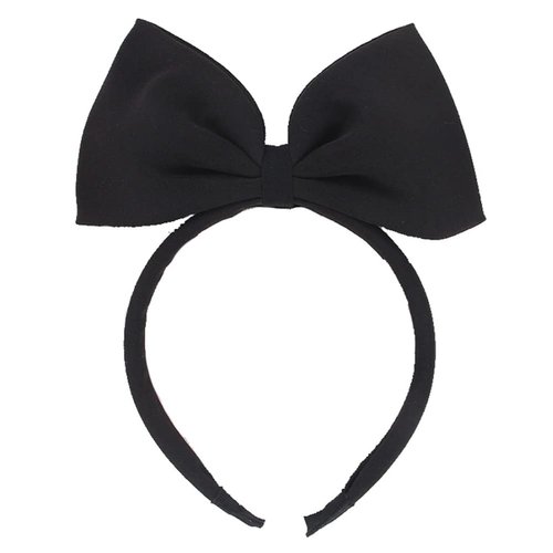 ZAHSY Black Bowknot Headband Bow Headbands for Women Girls Bow Hair Band Cosplay Headpiece for Women Headdress Halloween Christmas Party Headbands with Bows Hair Accessories