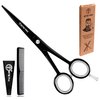 MTM PRO Professional Hair Cutting Scissors 6", Barber Scissors to Cut Hair, Hair Shears for Hair Cutting, Premium Stainless Steel Barber Shears for Men & Women, Kids, Adults, & Pets (Black, 6")