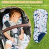 Baby Stroller Cushion,Soft Minky Dotted and Printed Stroller Seat Liner-Reversible Universal Breathable and Soft Newborn Stroller Pad, Cotton Infant Car Seat Insert-82x37cm,1 Pack(Blue Whale)