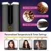 LEV Automatic Curling Iron Hair Curler | Auto Shut-Off Function for Safety | Portable & Curling Wand | Ceramic Rotating Automatic Hair Curler | USB Hair Curling Iron - Black